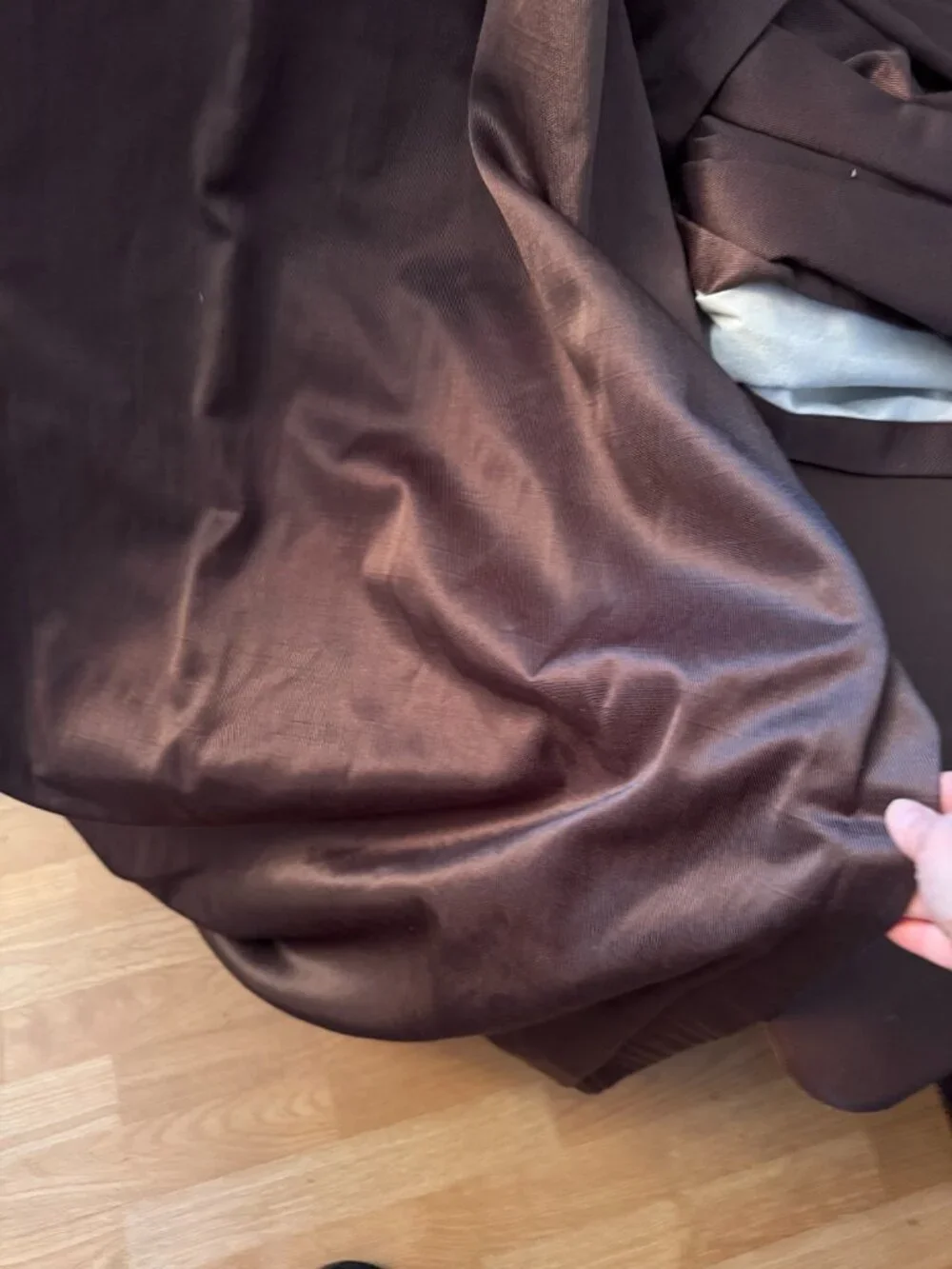 Thick Brown Blackout Curtains w/Silver Metal Grommets, 84